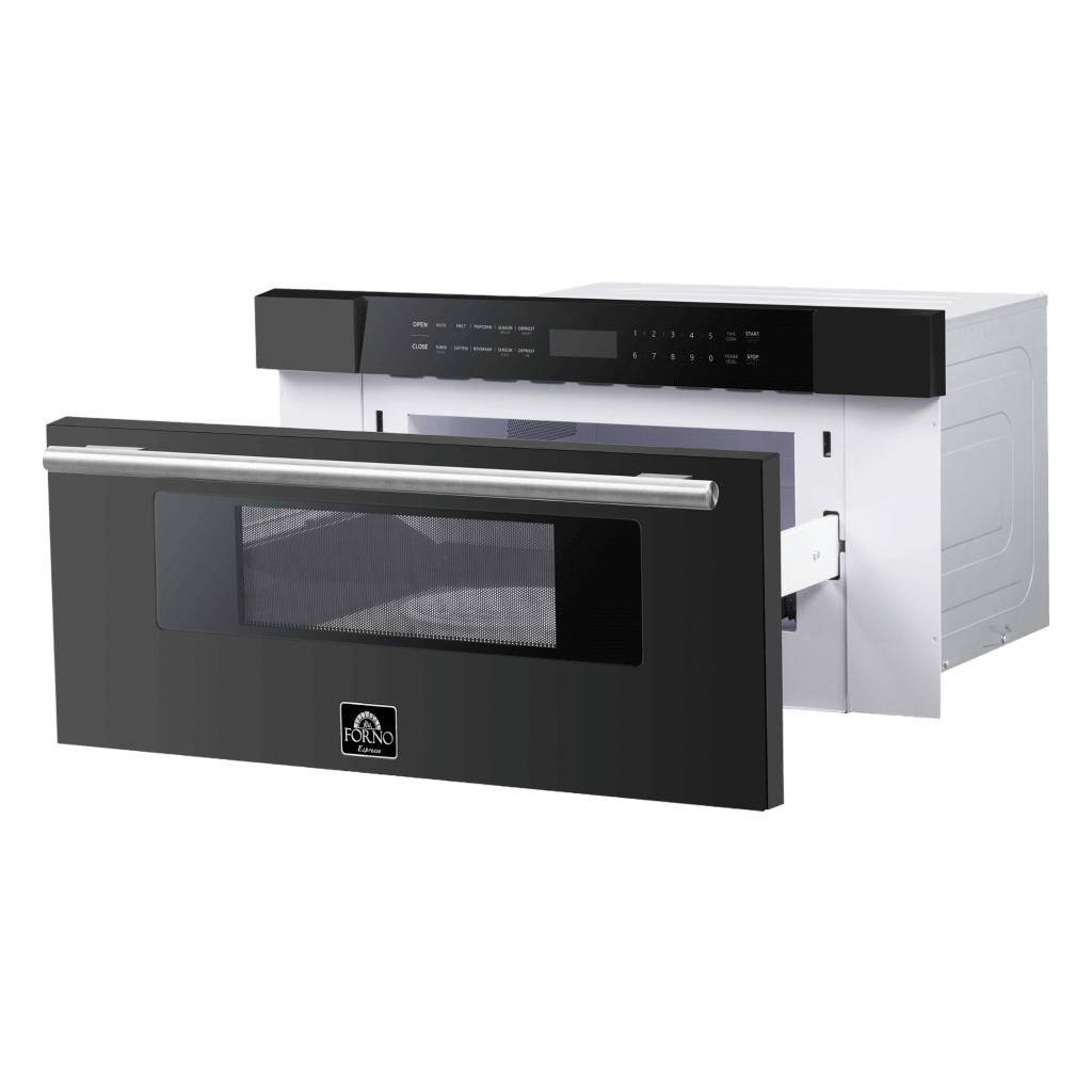 FORNO Capoliveri Espresso Black 30 Inch 1000 Watts Microwave Drawer 1.2 cu.ft.