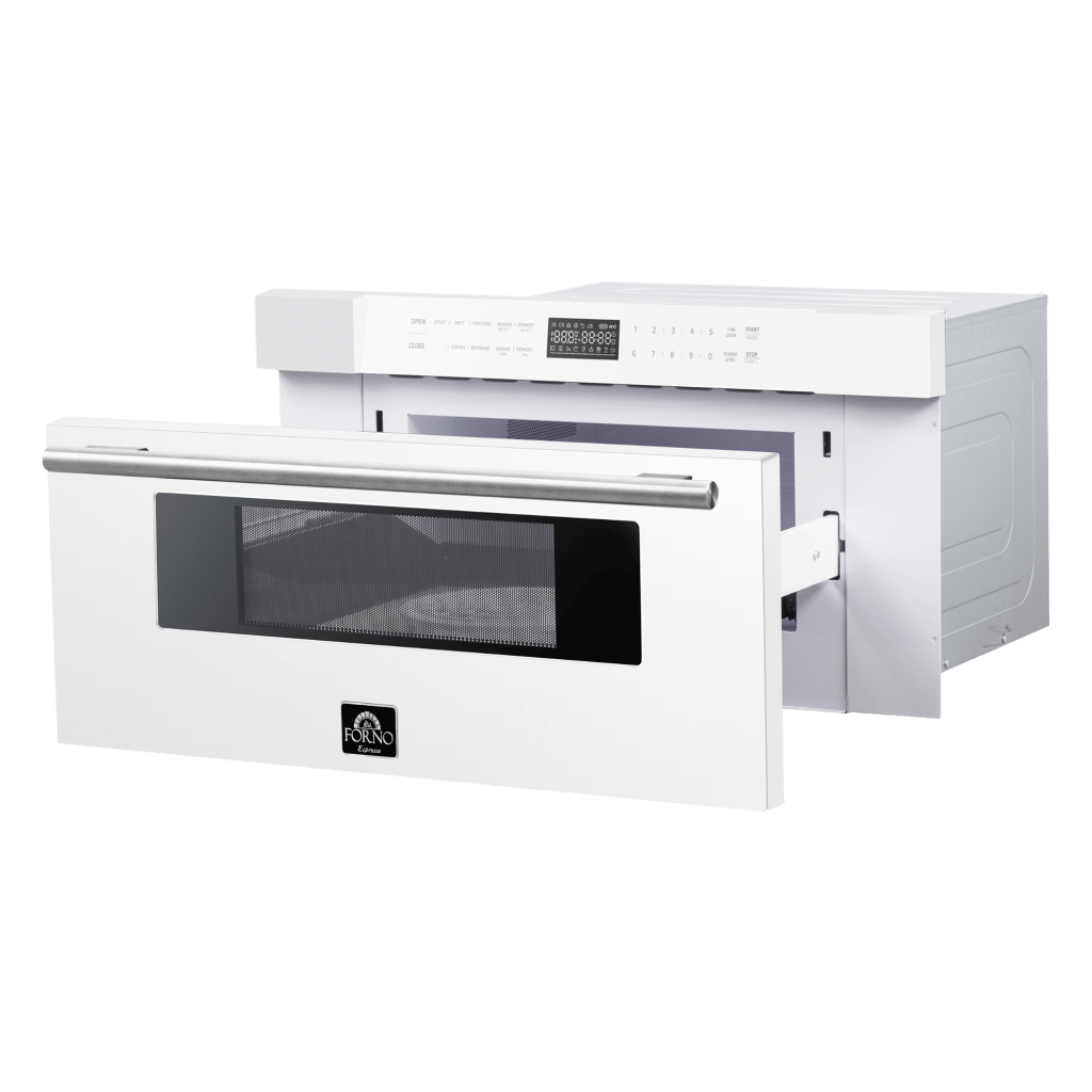 FORNO Capoliveri Espresso White 30 Inch 1000 Watts Microwave Drawer 1.2 cu.ft.