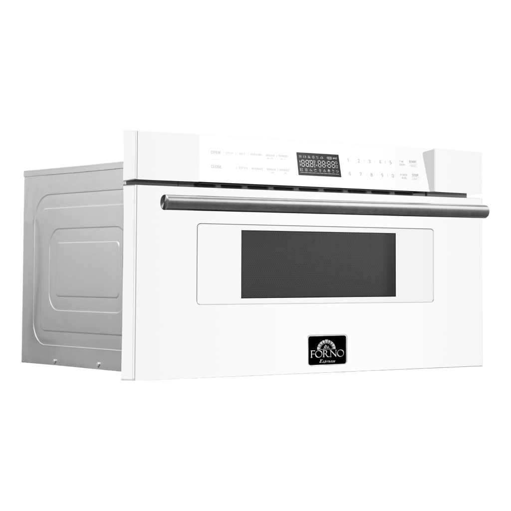 FORNO Capoliveri Espresso White 30 Inch 1000 Watts Microwave Drawer 1.2 cu.ft.