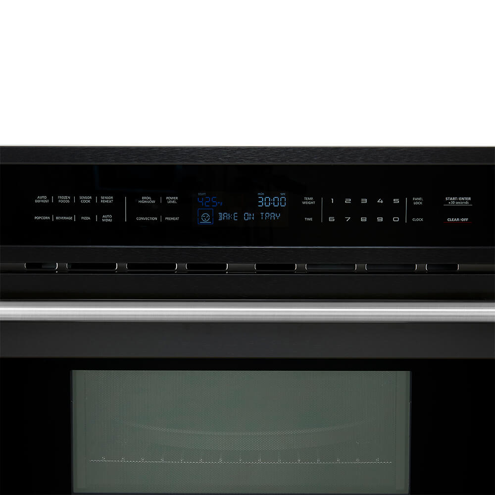 FORNO Oliena Espresso Black 30 Inch 1750 Watt Compact Oven & 1000 Watt Microwave, 1.6 cu. ft.