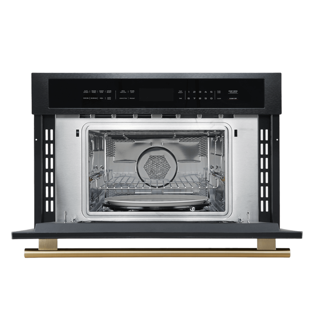 FORNO Oliena Espresso Black 30 Inch 1750 Watt Compact Oven & 1000 Watt Microwave, 1.6 cu. ft.