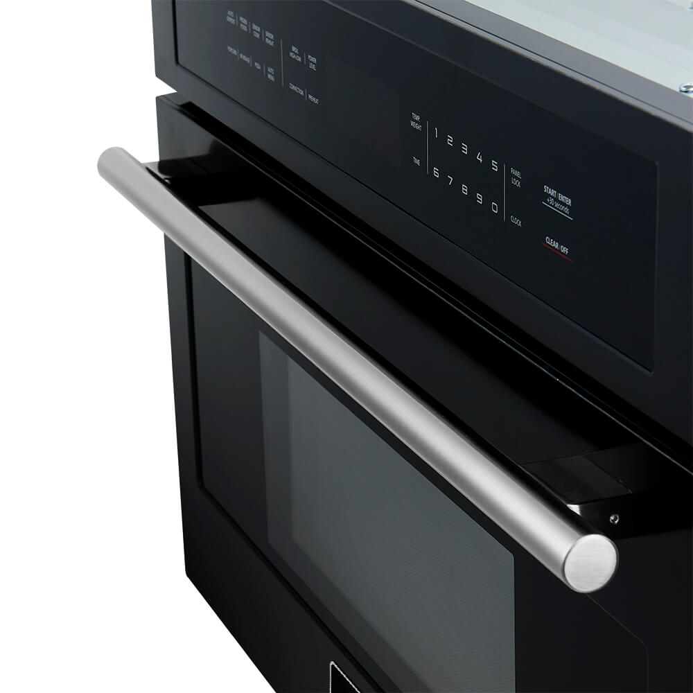 FORNO Oliena Espresso Black 30 Inch 1750 Watt Compact Oven & 1000 Watt Microwave, 1.6 cu. ft.