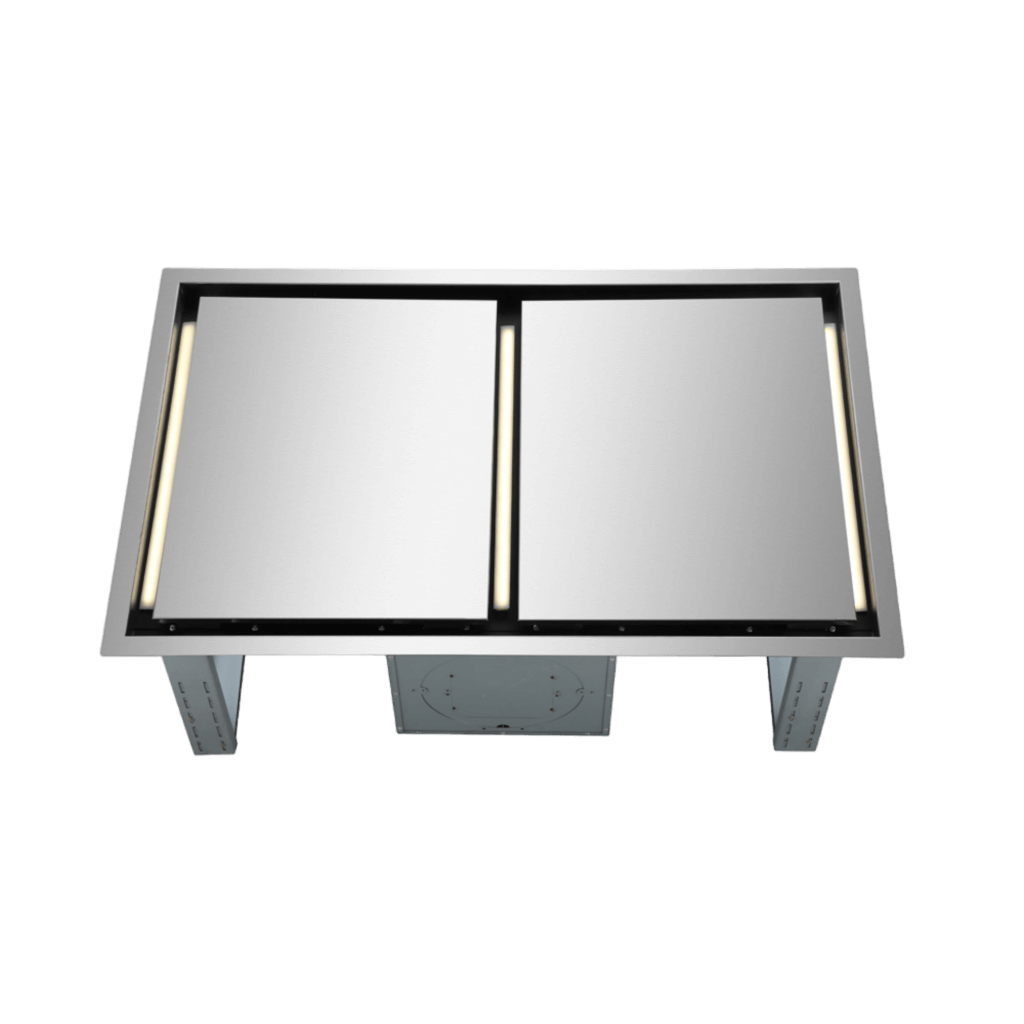 FORNO Arezzo – 44″ Ceiling Range Hood with Perimetric Heat, Odor, Gases and Steam Air Capture