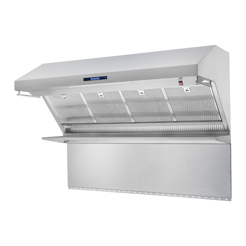 FORNO Savona 60-Inch Wall Mount Range Hood with Hybrid Filters & Back Splash