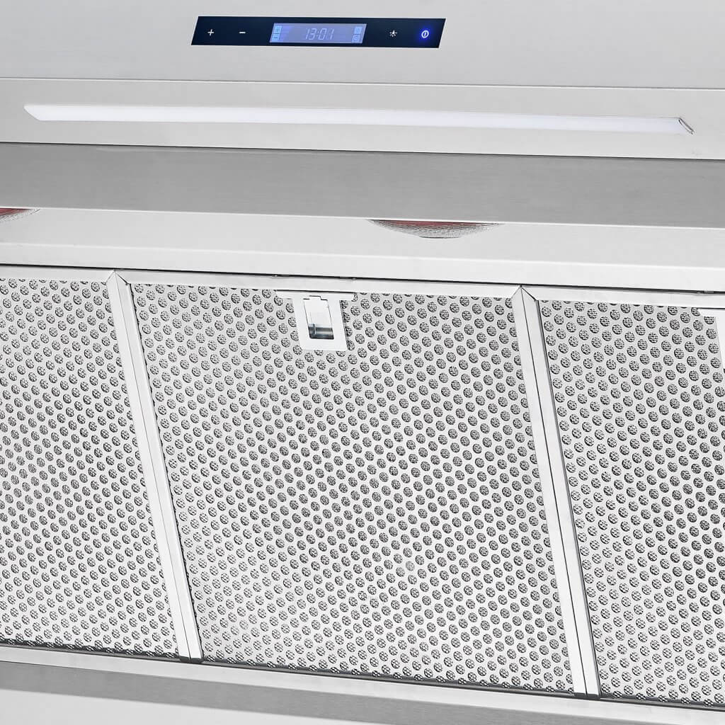 FORNO Savona 60-Inch Wall Mount Range Hood with Hybrid Filters & Back Splash