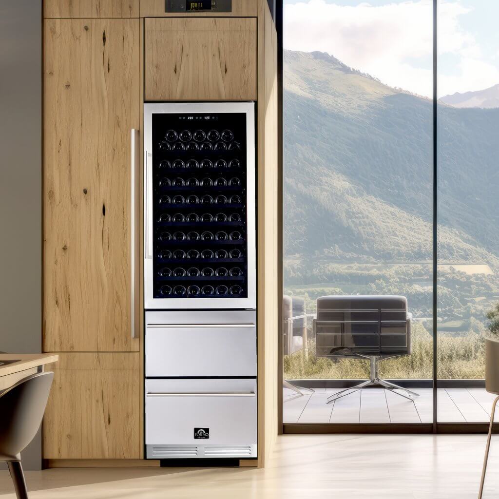 FORNO Azienda – Dual Temperature Zone 24” Wine Cooler -108 Bottles