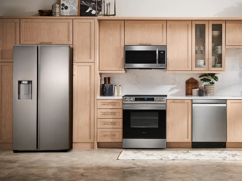 27.4 cu. ft. Large Capacity Side-by-Side Refrigerator in Black Stainless Steel