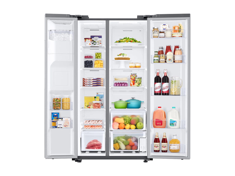 27.4 cu. ft. Large Capacity Side-by-Side Refrigerator in Black Stainless Steel