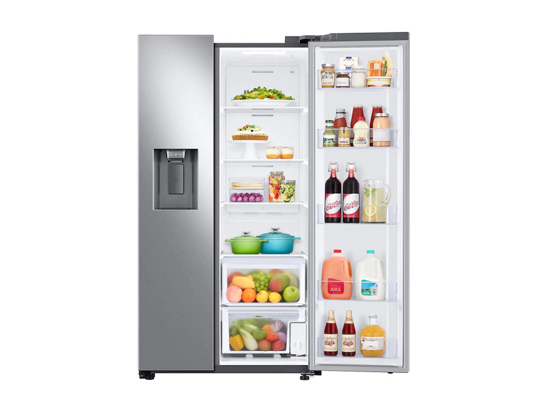 27.4 cu. ft. Large Capacity Side-by-Side Refrigerator in Black Stainless Steel