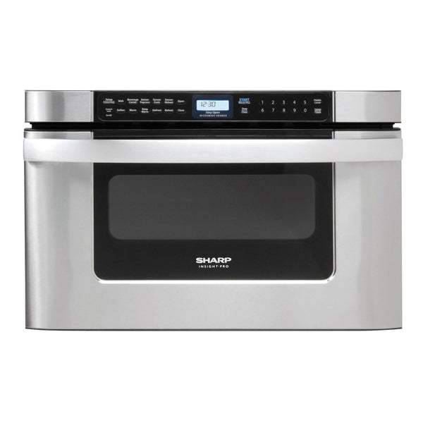 24 in. 1.2 cu. ft. 950W Sharp Easy Open Stainless Steel Microwave Drawer (KB6524PSY)