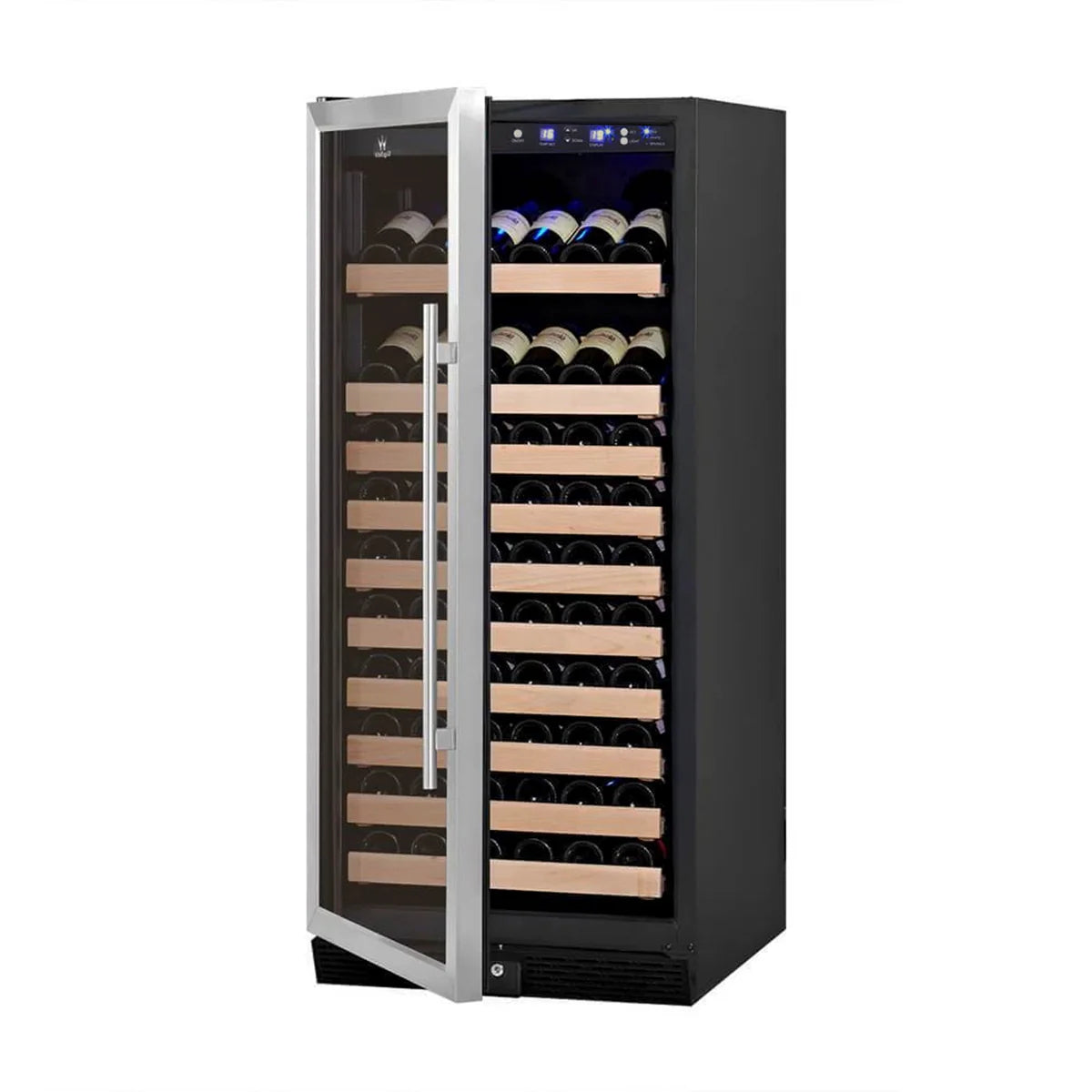 Kings Bottle 100 Bottle Kitchen Wine Refrigerator Freestanding Wine Refrigerator KBU100WX-SS LHH  KBU100WX-SS RHH