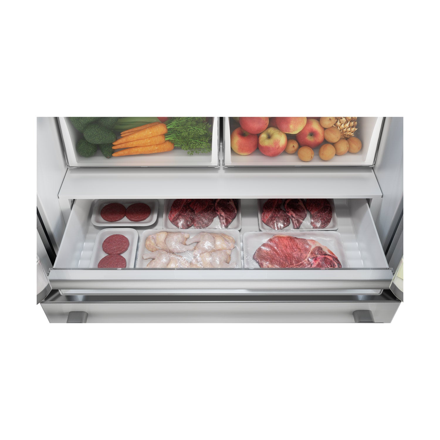 Sharp French 4-Door Counter-Depth Refrigerator (SJG2351FS)