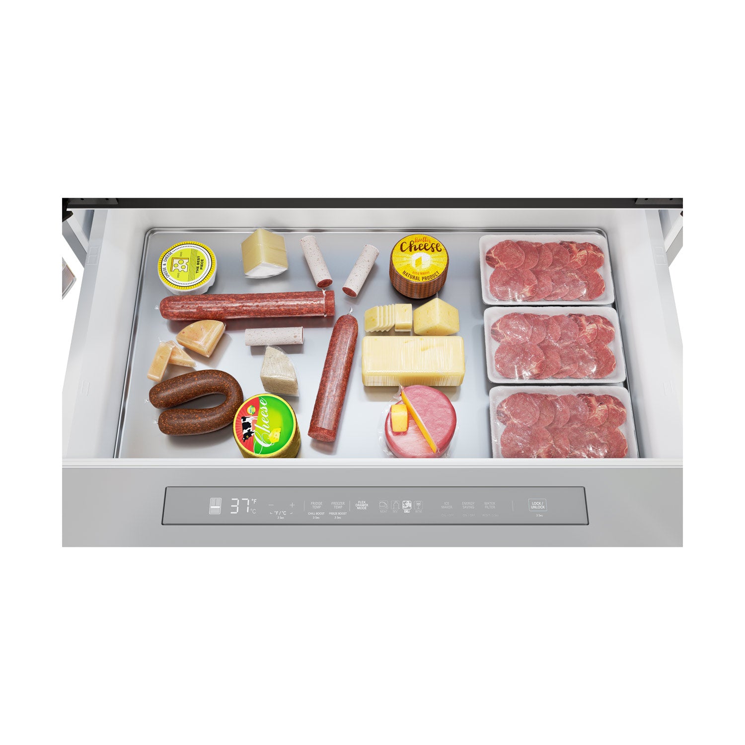 Sharp French 4-Door Counter-Depth Refrigerator with Water Dispenser (SJG2254FS)