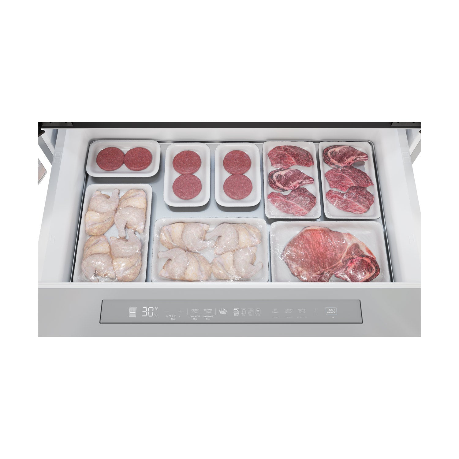 Sharp French 4-Door Counter-Depth Refrigerator with Water Dispenser (SJG2254FS)