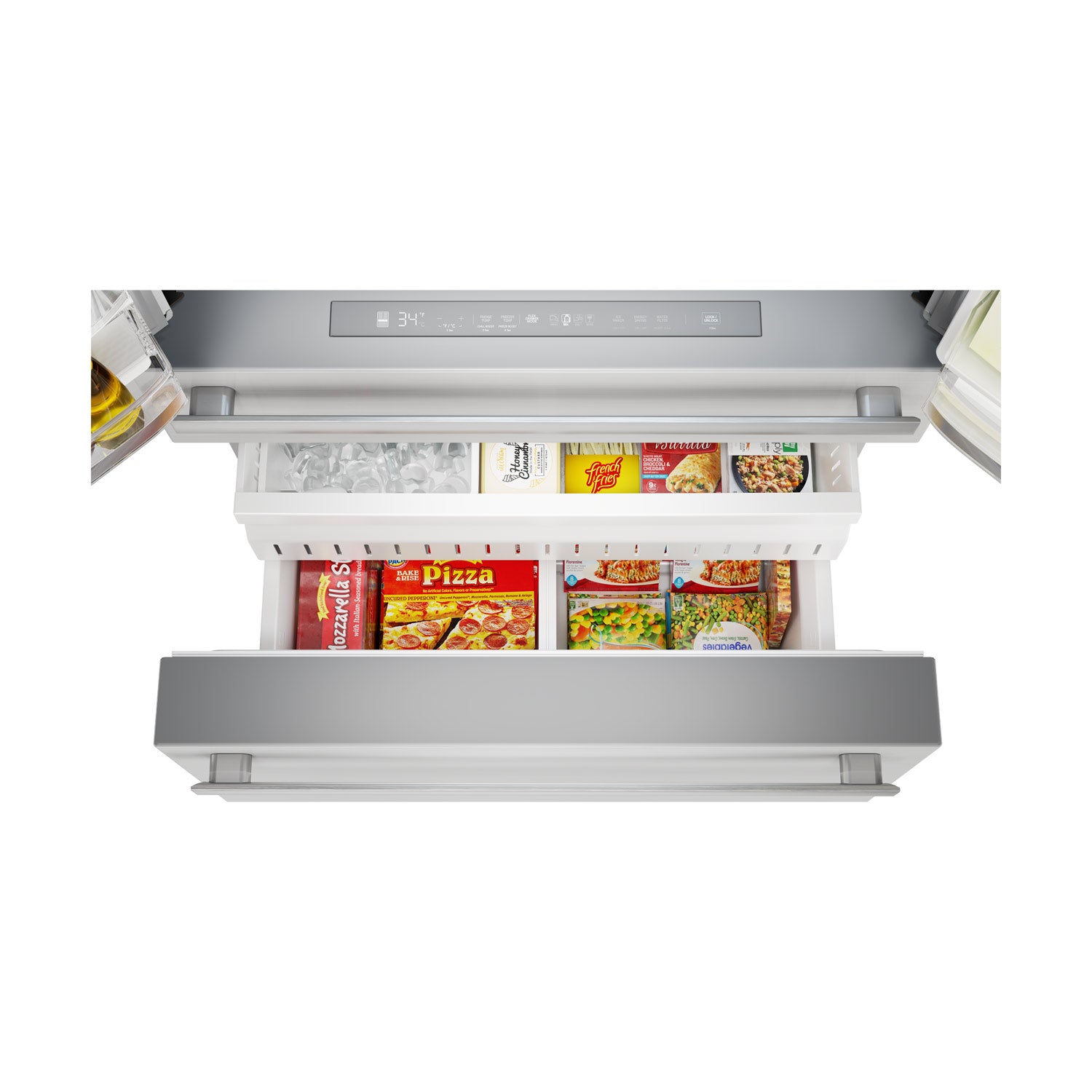 Sharp French 4-Door Counter-Depth Refrigerator with Water Dispenser (SJG2254FS)