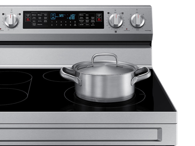 6.3 cu. ft. Smart Freestanding Electric Range with Flex Duo™, No-Preheat Air Fry & Griddle in Black Stainless Steel