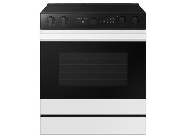 Bespoke 6.3 cu. ft. Smart Slide-In Electric Range with Air Sous Vide & Air Fry in White Glass