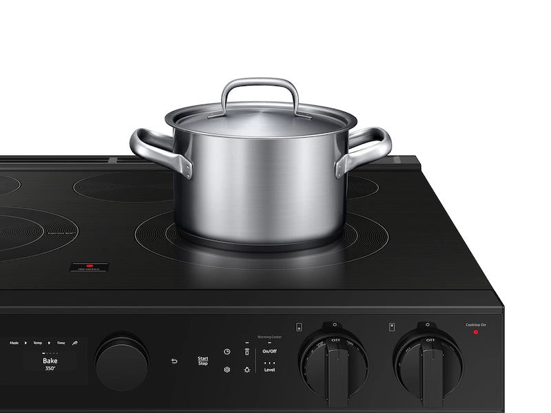 Bespoke 6.3 cu. ft. Smart Slide-In Electric Range with Air Sous Vide & Air Fry in White Glass