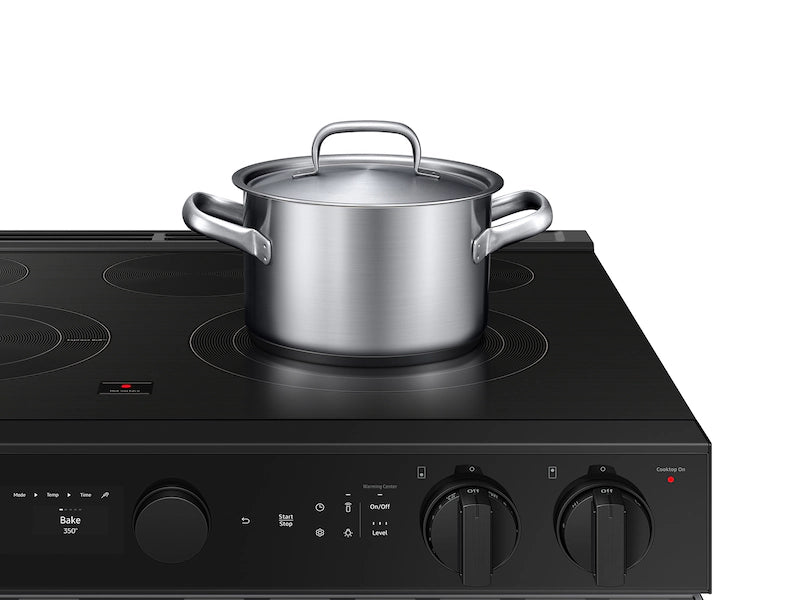 Bespoke 6.3 cu. ft. Smart Slide-In Electric Range with Air Sous Vide & Air Fry in Matte Black Steel