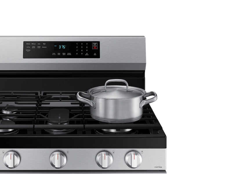 6.0 cu. ft. Smart Freestanding Gas Range with No-Preheat Air Fry & Convection in Black Stainless Steel