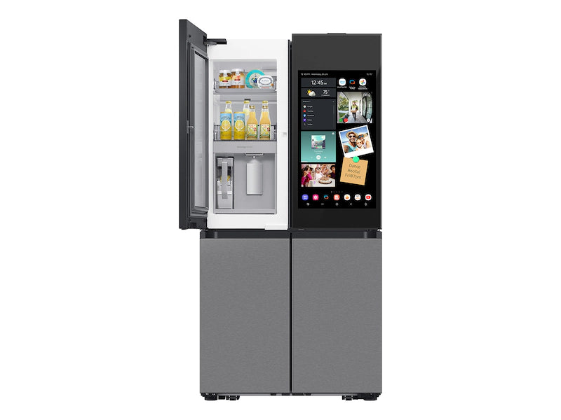 Bespoke Counter Depth 4-Door Flex™ Refrigerator (23 cu. ft.) with AI Family Hub™+ and AI Vision Inside™ in Stainless Steel
