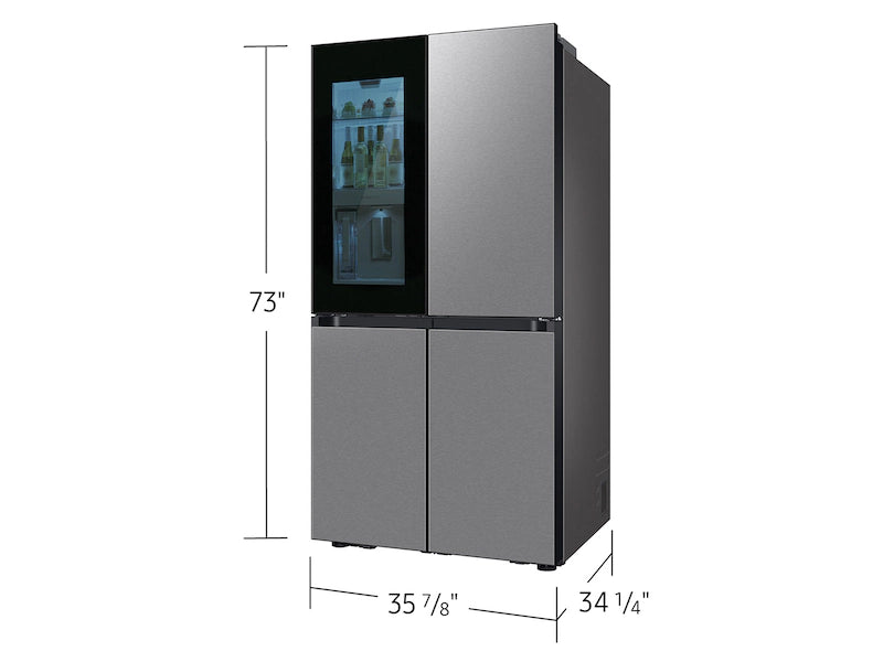 Bespoke 4-Door Flex™ Refrigerator (29 cu. ft.) with Beverage Zone™ and Auto Open Door in Stainless Steel