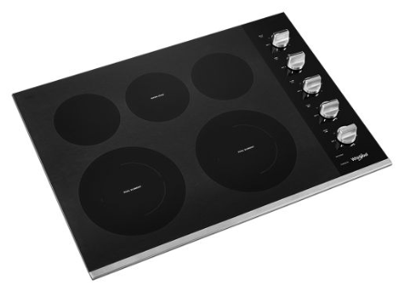 30-inch Electric Ceramic Glass Cooktop with Two Dual Radiant Elements