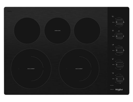 30-inch Electric Ceramic Glass Cooktop with Two Dual Radiant Elements