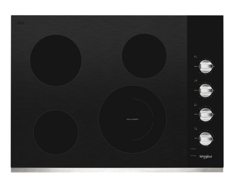 30-inch Electric Ceramic Glass Cooktop with Dual Radiant Element
