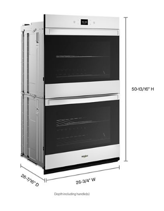 8.6 Total Cu. Ft. Double Wall Oven with Air Fry When Connected