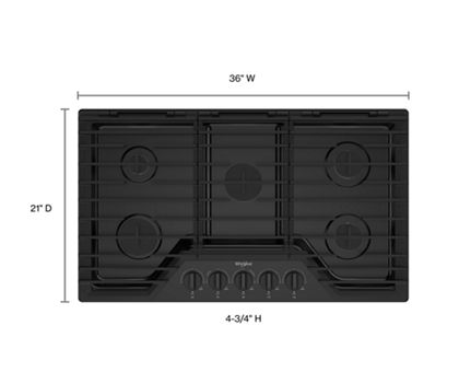 36-inch Gas Cooktop with EZ-2-Lift™ Hinged Cast-Iron Grates