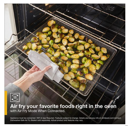 8.6 Total Cu. Ft. Double Wall Oven with Air Fry When Connected
