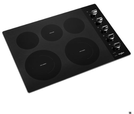 30-inch Electric Ceramic Glass Cooktop with Two Dual Radiant Elements
