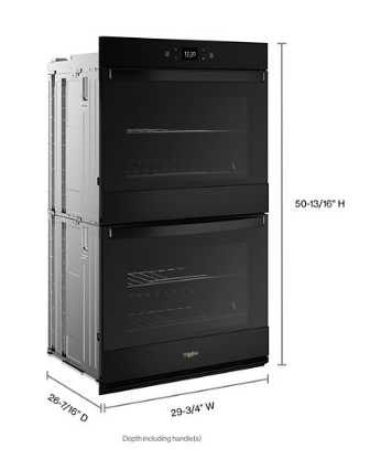 8.6 Total Cu. Ft. Double Wall Oven with Air Fry When Connected