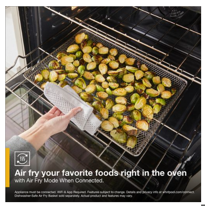 -4.3 Cu. Ft. Single Wall Oven with Air Fry When Connected