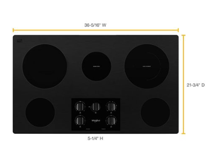 36-inch Electric Ceramic Glass Cooktop with Dual Radiant Element