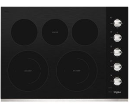 30-inch Electric Ceramic Glass Cooktop with Two Dual Radiant Elements