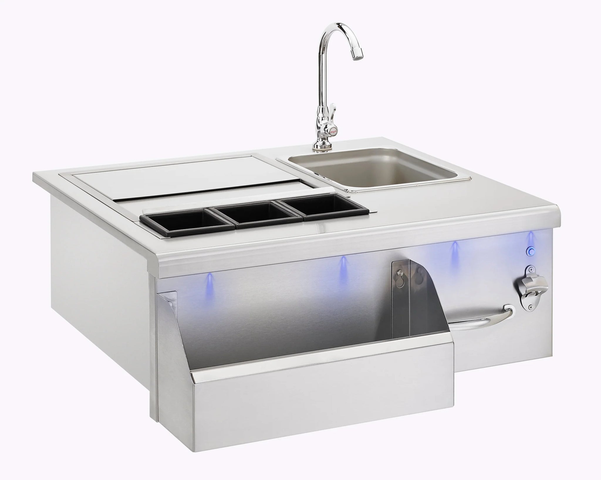 30" Beverage & Prep Station with LED Lights-TF-BC-30L