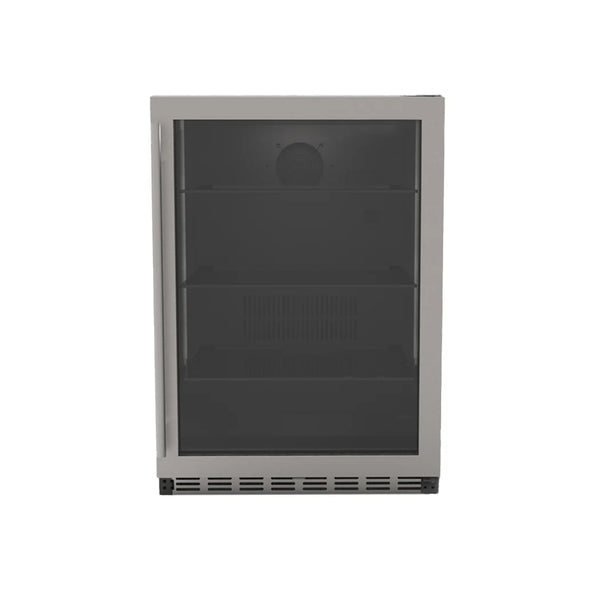 24" 5.1c Outdoor Rated Fridge  w/Glass Door and Glass Shelves - TF-RFR-24G