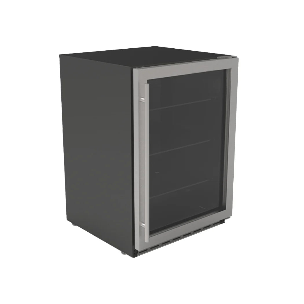 24" 5.1c Outdoor Rated Fridge  w/Glass Door and Glass Shelves - TF-RFR-24G