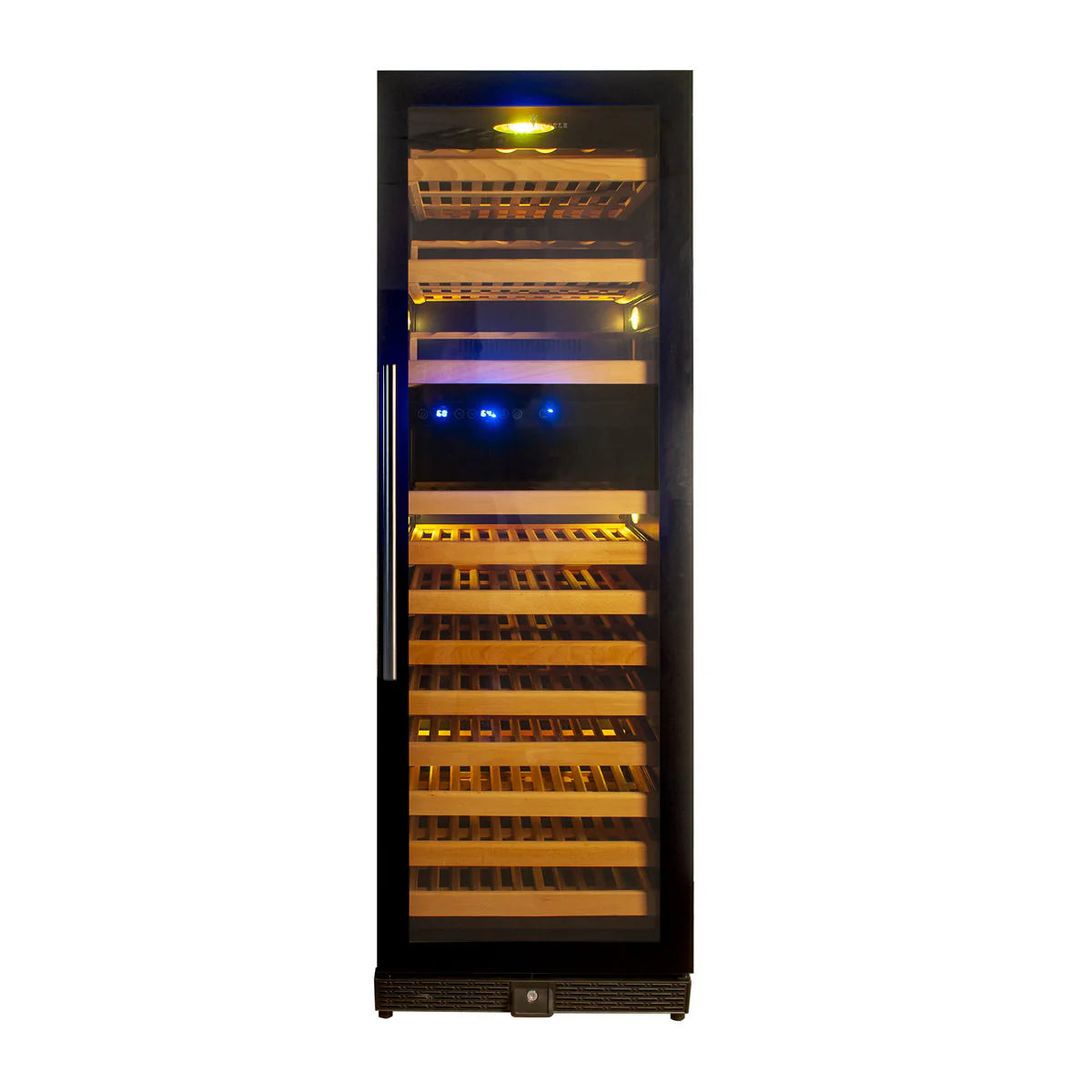 KingsBottle Tall Large Wine Refrigerator With Glass Door With Stainless Steel Trim Beverage Fridge KBU170DX-FG LHH KBU170DX-FG RHH