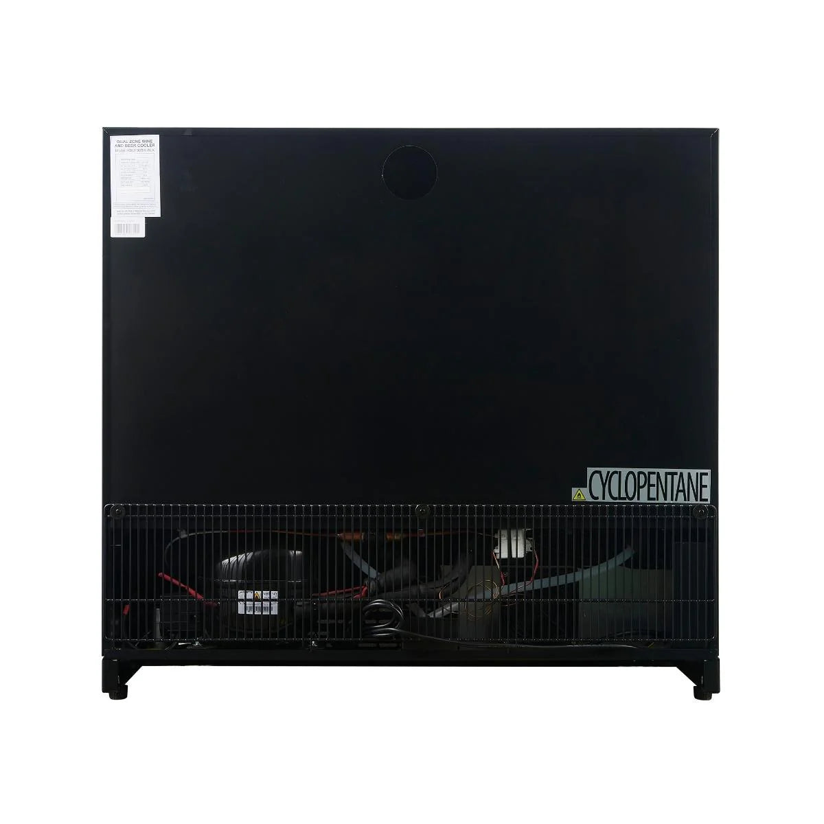 KingsBottle 36" Beer and Wine Cooler Combination with Low-E Glass Door KBU190BW-BLK KBU190BW-SS
