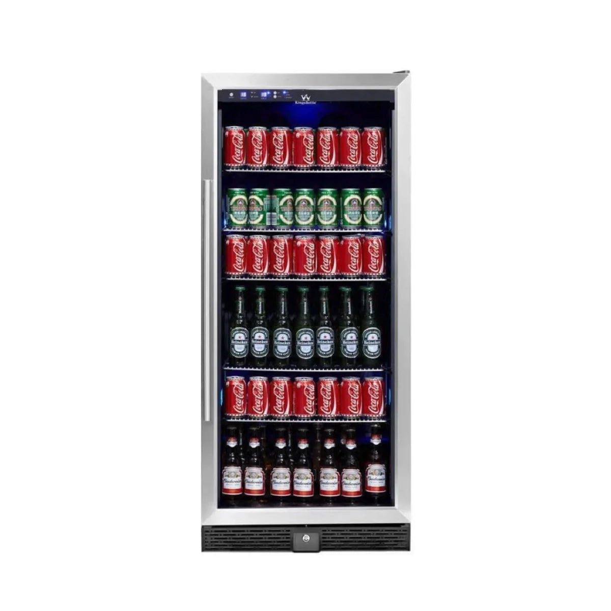 KingsBottle 56" Tall Beverage Fridge Center Freestanding Beverage Fridge   KBU100BX-SS LHH KBU100BX-SS RHH