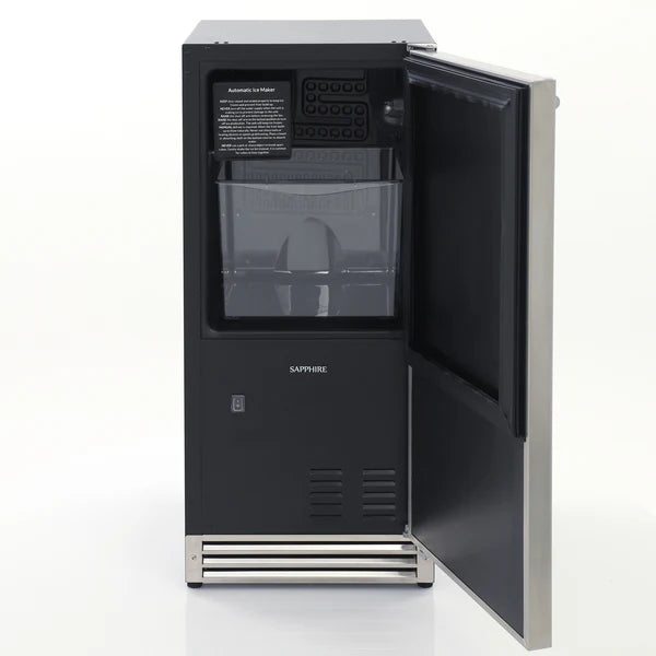 Sapphire Series 3 15" Indoor/Outdoor Premium Crescent Cube Ice Maker