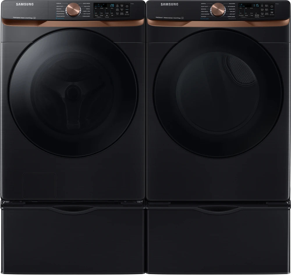 7.5 cu. ft. Smart Gas Dryer with Steam Sanitize+ and Sensor Dry in Brushed Black