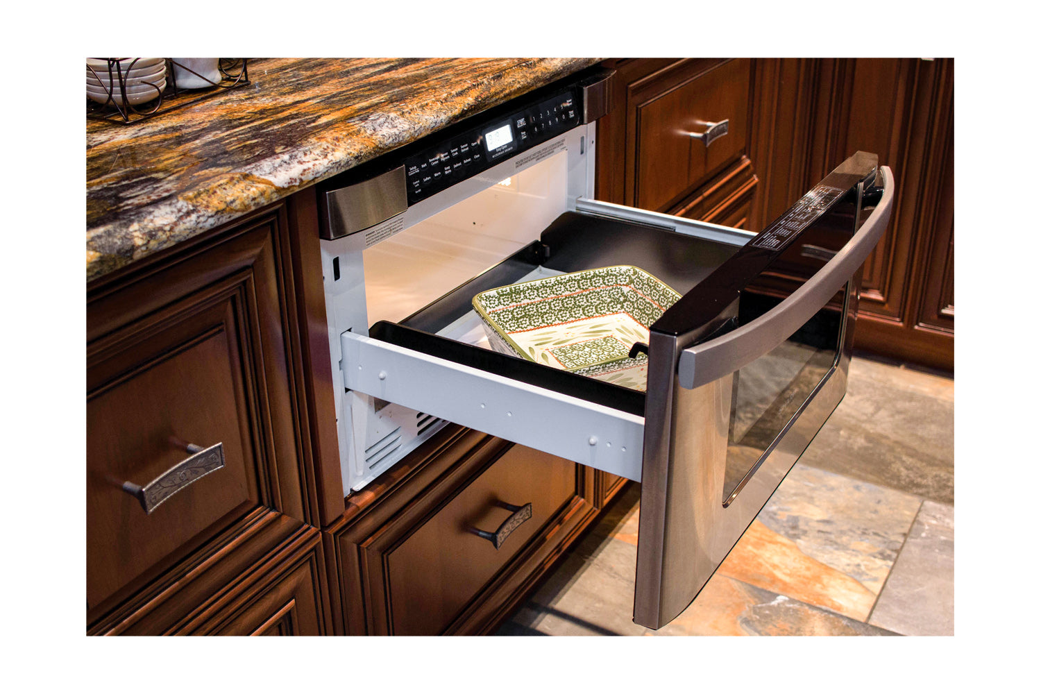 24 in. 1.2 cu. ft. 950W Sharp Easy Open Stainless Steel Microwave Drawer (KB6524PSY)
