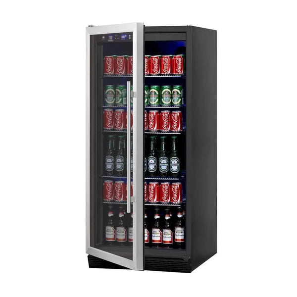 KingsBottle 56" Tall Beverage Fridge Center Freestanding Beverage Fridge KBU100BX-SS LHH KBU100BX-SS RHH