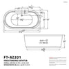 Sofi Series 67 in. L x 34 in. W Acrylic Combination 50 Gallon Capacity Freestanding Bathtub with Center Drain in White