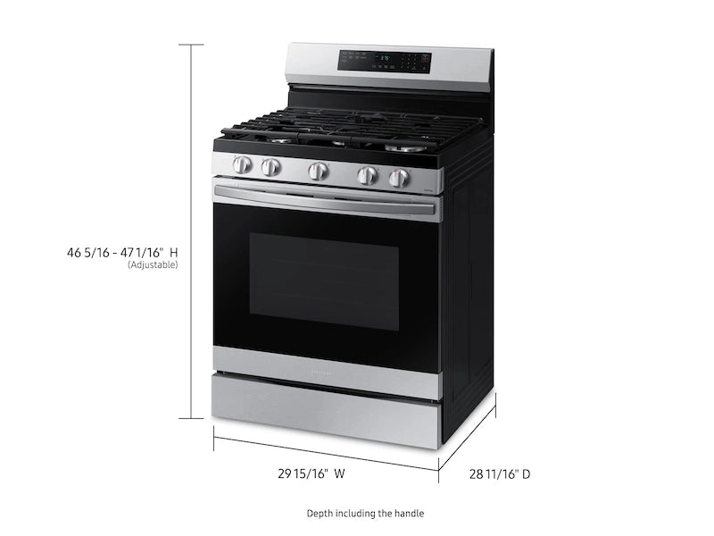 6.0 cu. ft. Smart Freestanding Gas Range with No-Preheat Air Fry & Convection in Black Stainless Steel