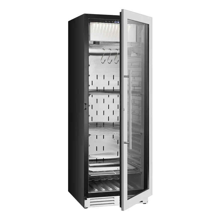 KingsBottle Glass Door Home and Commercial Upright Steak Ager Refrigerator KBU180SA-SS LHH  KBU180SA-SS RHH
